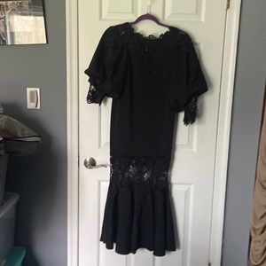 Black off the shoulders party dress